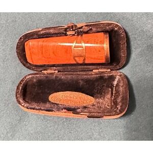 Antique Amber Gild  Ring Cig/Cigar Holder Mouthpiece & Case